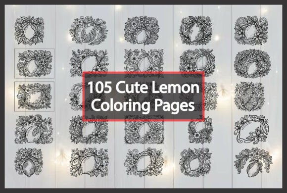 105 Cute Lemon Coloring Pages: A Versatile Graphic Design Freebie