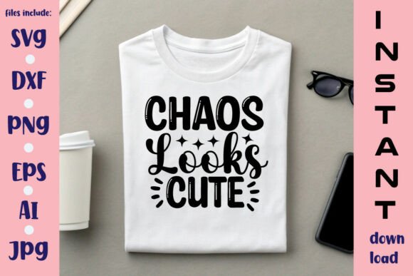 Chaos Looks Cute SVG Design: A Graphic Asset for Crafts and Creative Branding