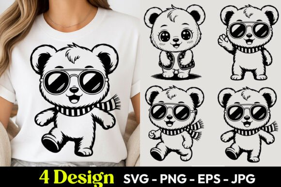 Cool Panda Sunglasses SVG PNG – A Versatile Freebie for Digital Product Creators