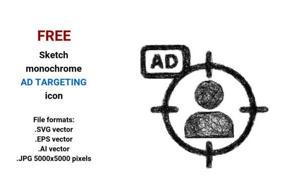 FREE Sketch Ad Targeting Icon – A Practical Graphic Design Asset for Sellers