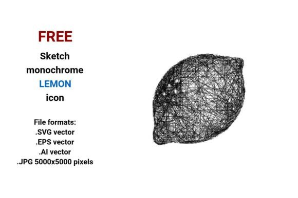 FREE Sketch Lemon Icon: A Versatile Graphic Design Asset for Creative Projects