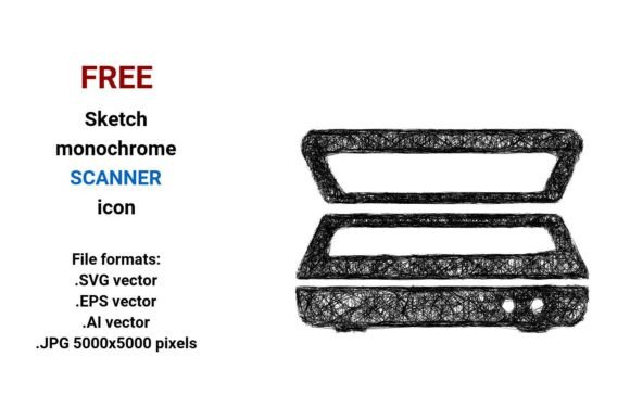 FREE Sketch Scanner Icon – A Versatile Graphic Design Freebie for Digital Sellers
