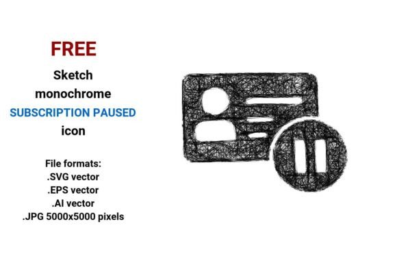 FREE Sketch Subscription Paused Icon for Editorial and Web Design
