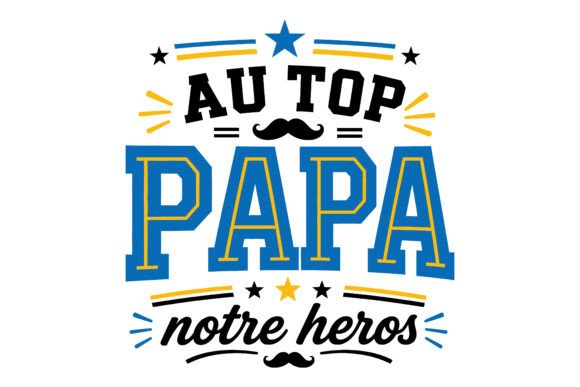 French Papa Hero Typography Design: A Bold, Playful Graphic Asset for Content Creators