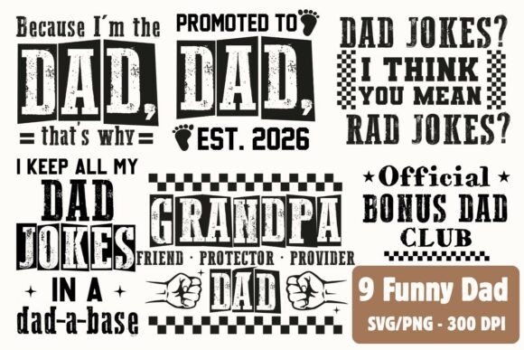 Funny Dad SVG Bundle: A Graphics Freebie with Editorial Flair