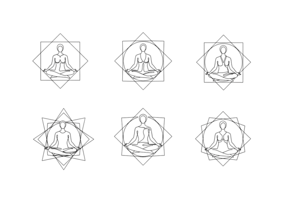 Geometric Yoga Woman Line Art SVG Bundle: A Design Asset for Crafts and Graphics