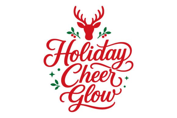 Holiday Cheer Glow Reindeer SVG – A Festive Graphic Design Freebie for Creative Projects