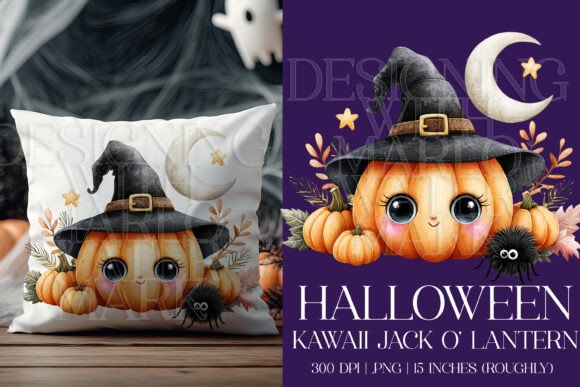 Kawaii Jack O Lantern PNG Graphic, G3 – A Versatile Design Asset for Content Creators