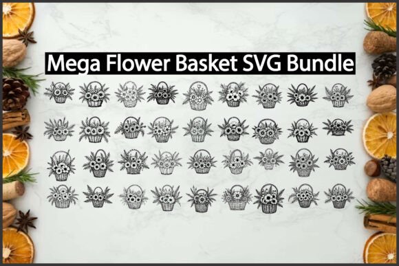 Mega Flower Basket SVG: A Versatile Graphic Design Asset for Content Creators