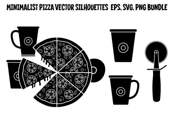 Minimalist Pizza Vector Silhouettes: A Freebie for Modern Content Design