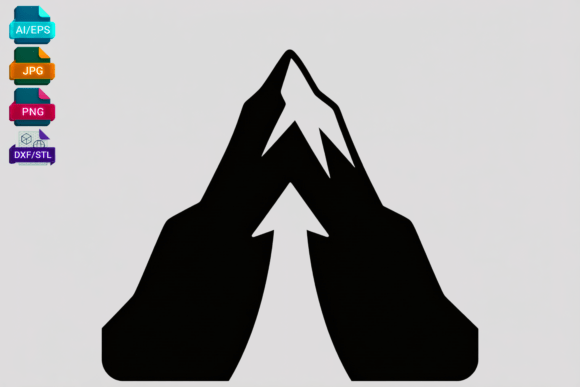 Mountain Peak Arrow SVG Clipart for Crafts and Graphics