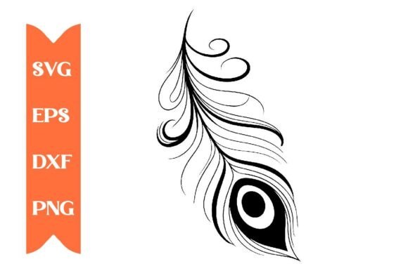 Peacock Feather SVG - Luxury Calligraphy for Crafts and Graphics