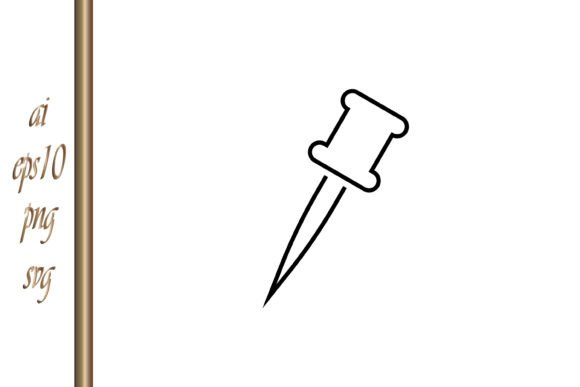 Pin Pointer Icon Outline GPS Needle – A Versatile Graphic for Creative Sellers