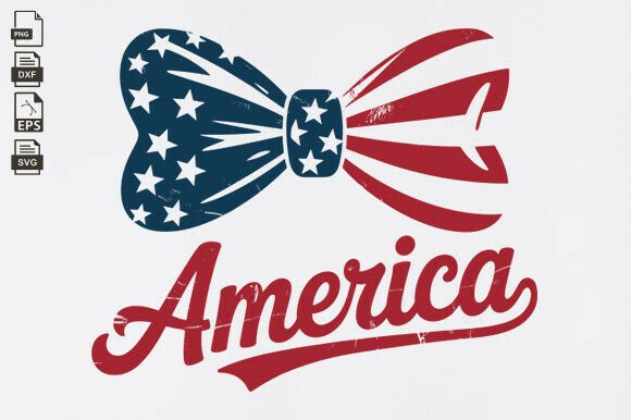 Red White and Blue, America Tee Graphics for Crafts & Local Branding