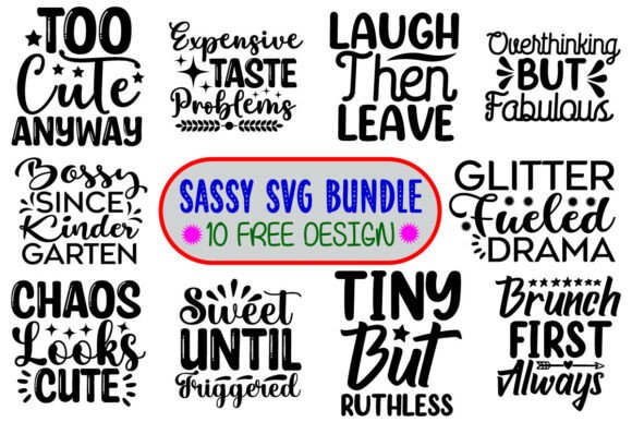 Sassy SVG Bundle Vol.2: A Vibrant Graphic Design Asset for Crafts and Creative Projects