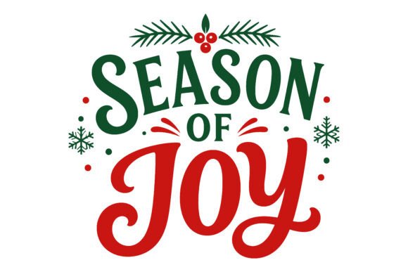 Season of Joy Christmas SVG for Local Business Branding & Packaging