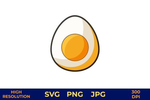 Single Egg with Vibrant Yolk Vector Art: A Freebie for Bold Branding