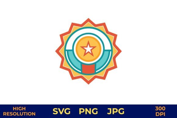 Vibrant Inclusion Badge with Star: A Graphics Freebie for Crafters