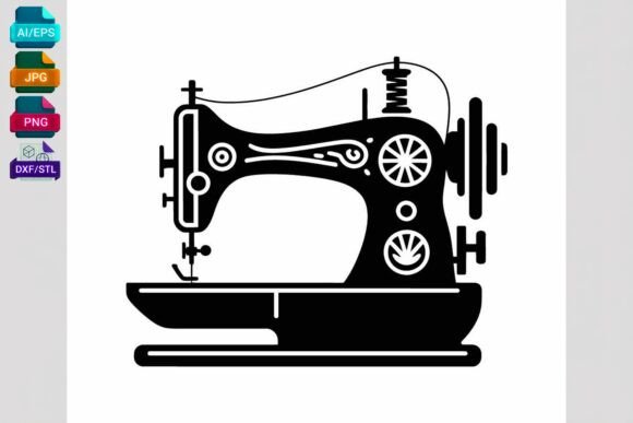 Vintage Sewing Machine SVG Cut File for Crafts and Graphics
