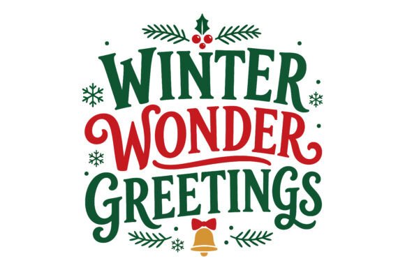 Winter Wonder Greetings Christmas: A Festive Graphic Design Freebie for Local Business Branding